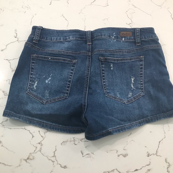 Enjean Blue Denim Shorts - Picture 2 of 3